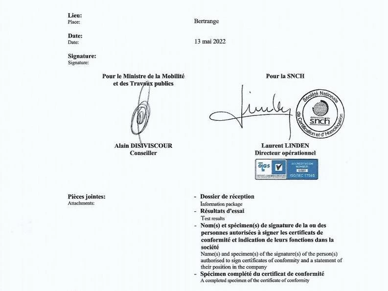 EEC and DOT Production Standard
